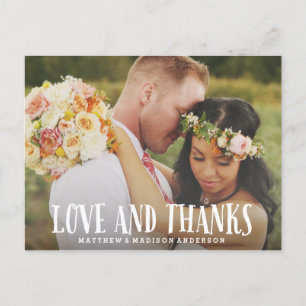 Junge Liebe Hochzeit Danksagungskarte Postkarte