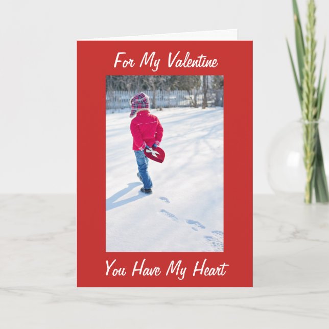 JUNGE LIEBE VALENTINE FEIERTAGSKARTE (Vorderseite)