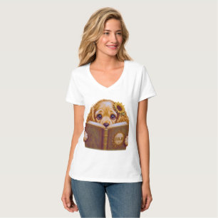 Junge lieben Bücher, Cocker Spaniel Welpe T-Shirt
