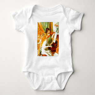 Junge Mädchen am Klavier Baby Strampler