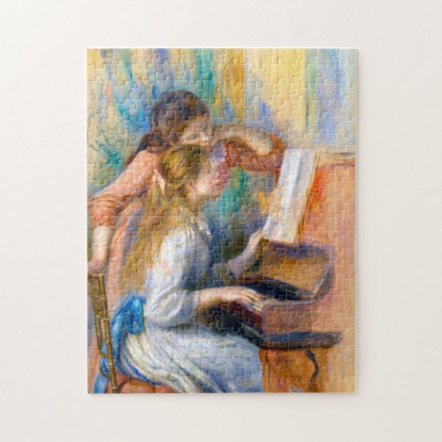 Junge Mädchen am Klavier, Renoir (Vertikal)