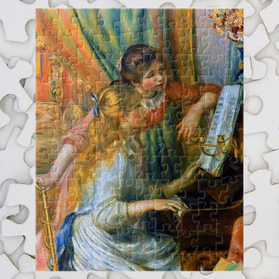 Junge Mädchen am Klavier von Pierre Renoir