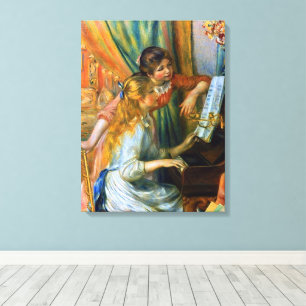 Junge Mädchen am Klavier von Pierre Renoir Leinwanddruck