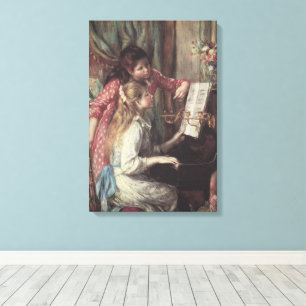 Junge Mädchen am Piano von Pierre Renoir Leinwanddruck