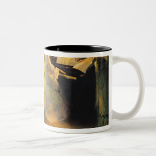 Junge Mädchen an einem Klavier, 1906 Zweifarbige Tasse