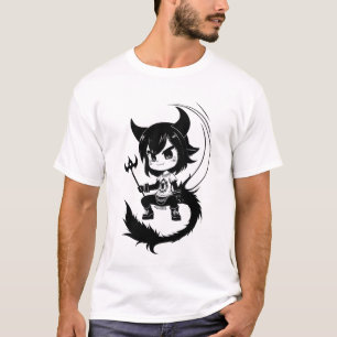 Junge Mädchen der Schwarzen und Weißen Kunst   Art T-Shirt