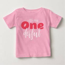 Junge Mädchen ein Jahr Beerenrosa Baby T-shirt