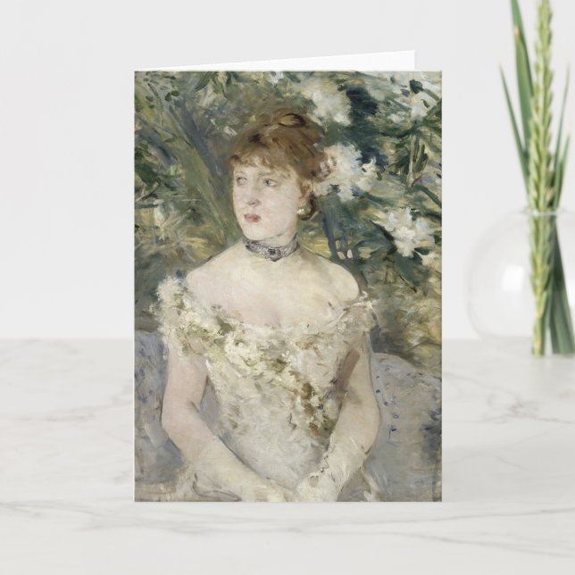 Junge Mädchen in einem Ball Gown | Berthe Morisot Karte (Vorderseite)