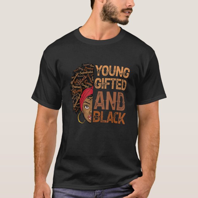 Junge Mädchen Melanin Mädchen Kinder T-Shirt (Vorderseite)