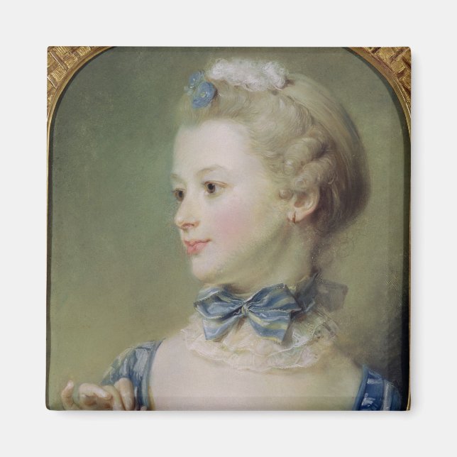 Junge Mädchen mit Katze Magnet (Vorne)