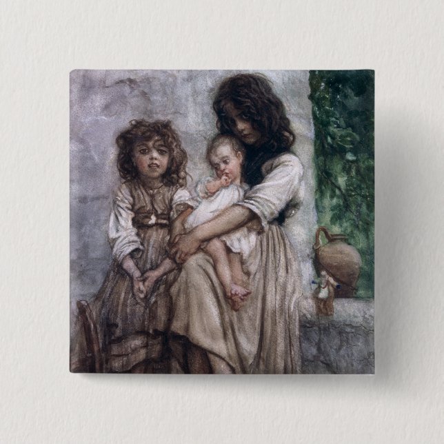 Junge Mädchen von Ischia Button (Vorderseite)