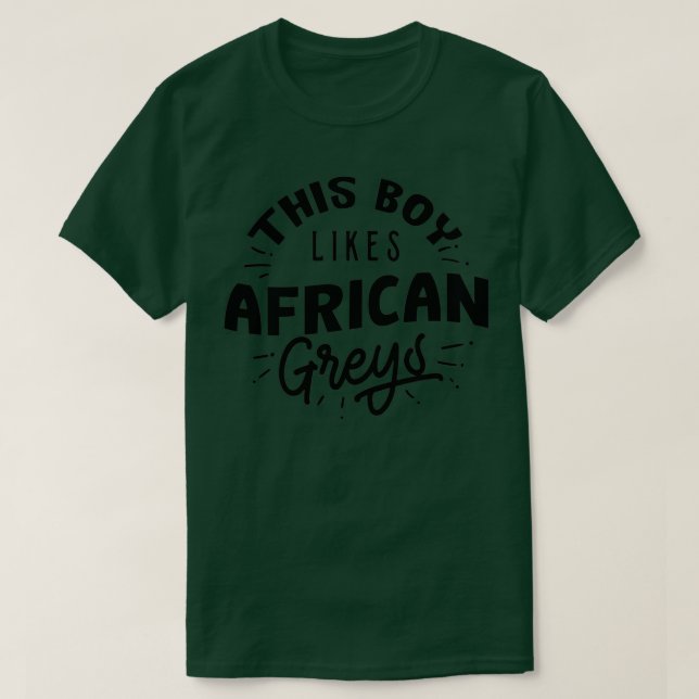 Junge mag Afrikanisches Graues Papageien Niedlich T-Shirt (Design vorne)