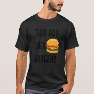 Junge mag Hamburgers Ironic Quoing Eating Burgers T-Shirt