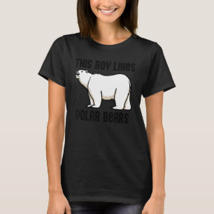 Junge mag Polar Bears Arktische Wildtierart T-Shirt