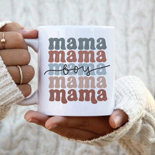 Junge Mama Mutter's Day Retro gestapelt Zweifarbige Tasse