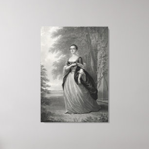 Junge Martha Washington 1863 Leinwanddruck