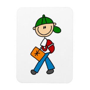 Junge mit Backpack Magnet