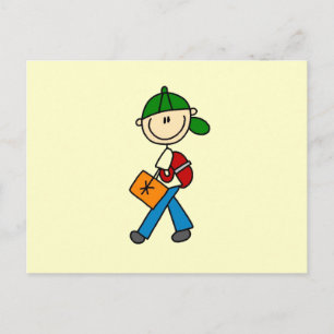 Junge mit Backpack Postkarte
