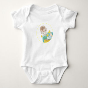 Junge mit Daffodien Baby Strampler
