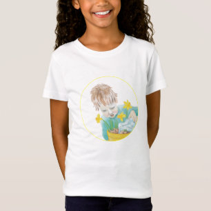 Junge mit Daffodien T-Shirt