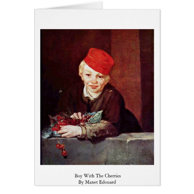 Junge mit den Kirschen durch Manet Edouard (Vorne)
