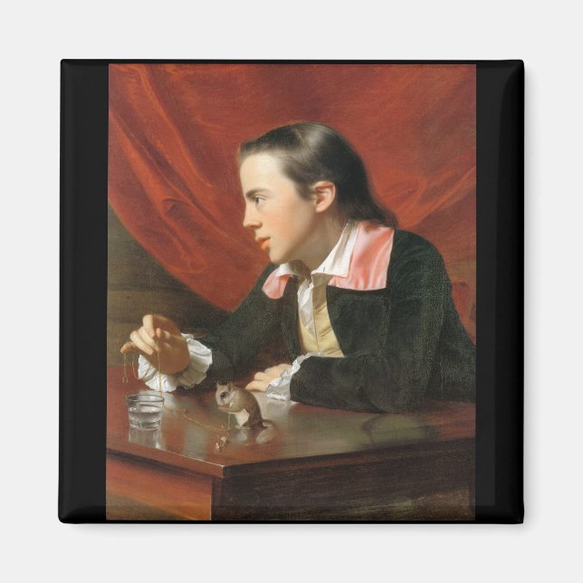 Junge mit Eichhörnchen von John Singleton Copley Magnet (Vorne)