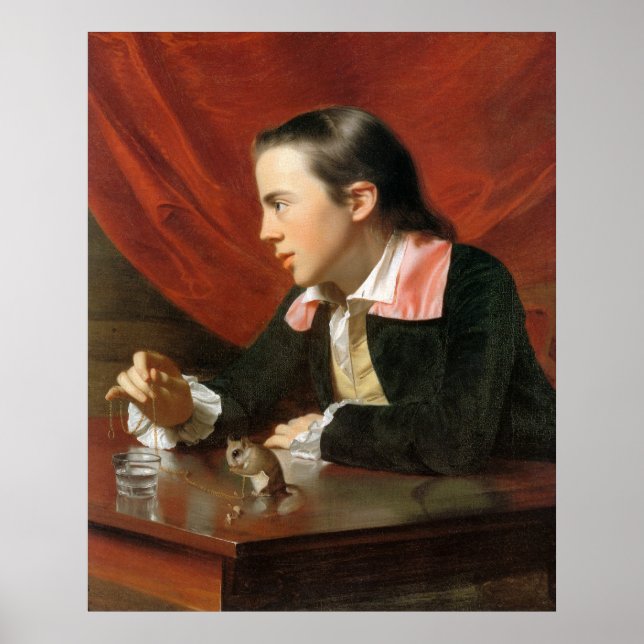 Junge mit Eichhörnchen von John Singleton Copley Poster (Vorne)