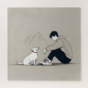Junge mit Hundekunst