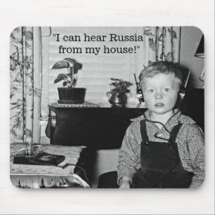 Junge mit Kristallradio Humor Mousepad