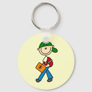 Junge mit Rucksack Schlüsselanhänger