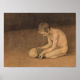 Junge mit Schädel (von Magnus Enckell) Poster
