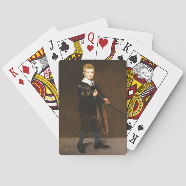 Junge mit Schwert (von Edouard Manet) Spielkarten (Rückseite)