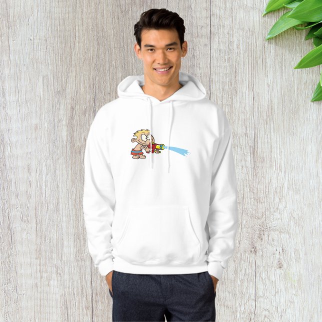 Junge mit Wasserwaffe Sommerspass Hoodie (Von Creator hochgeladen)