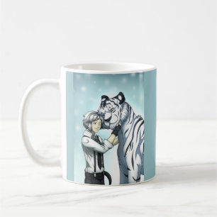 Junge mit weißem Tiger Kaffeetasse