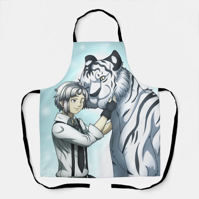 Junge mit weißem Tiger Schürze (Vorderseite)