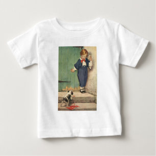 Junge mit Welpenhund Baby T-shirt