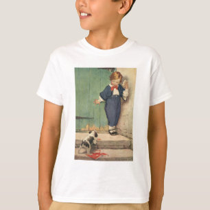 Junge mit Welpenhund T-Shirt