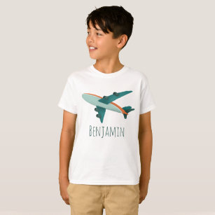 Junge moderne und Niedliche blaue Flugzeuge Kinder T-Shirt