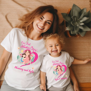 Junge Mutter Baby und Mama Erste Muttertagsmatchin T-Shirt