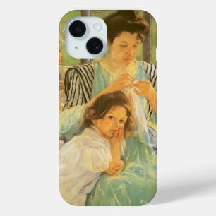 Junge Mutter beim Nähen von Mary Cassatt, Vintage- title_seo2