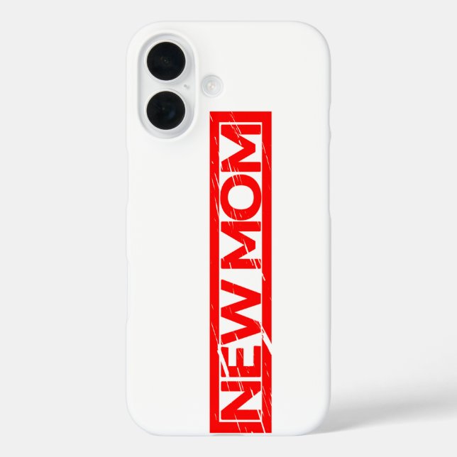 Junge Mutter Briefmarke iPhone 16 Hülle (Rückseite)