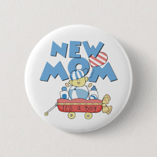 Junge Mutter Es ist ein Boy Tshirts und Geschenke Button