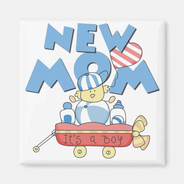 Junge Mutter Es ist ein Boy Tshirts und Geschenke Magnet (Vorne)