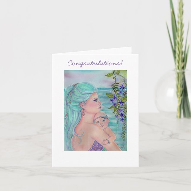 Junge Mutter Gratulationen Grußkarte von Renee Karte (Vorderseite)