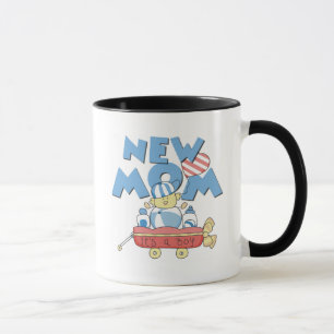 Junge Mutter ist es ein Jungen-T-Shirts und Tasse