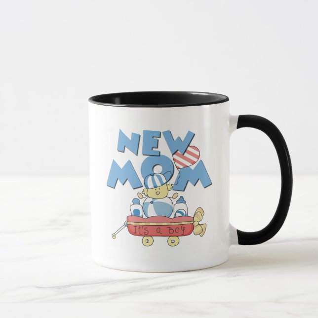 Junge Mutter ist es ein Jungen-T-Shirts und Tasse (Rechts)