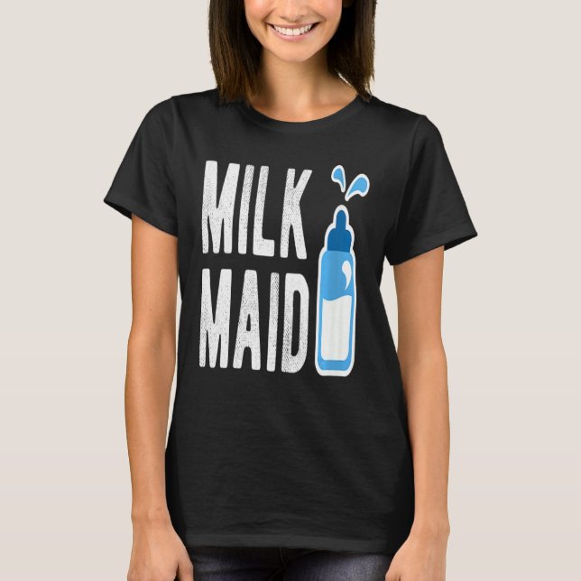 Junge Mutter Milchmädchen Junge Mutter T-Shirt (Vorderseite)