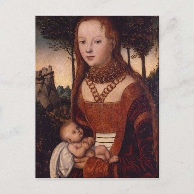 Junge Mutter mit Kind Postkarte (Vorderseite)