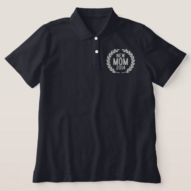 Junge Mutter personalisieren Jahr Laurels Stickere (Design Vorderseite)
