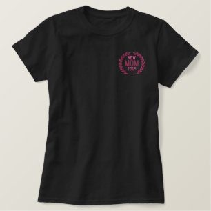 Junge Mutter personalisieren Jahr Laurels Stickere Besticktes T-Shirt